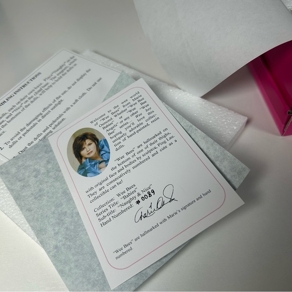 Marie Osmond Naughty And Nice Series “Wee Bee” 2003 Resin Babies New Vintage - Picture 6 of 8